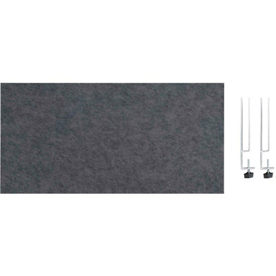 Soundsorb Edge Clip Desktop Privacy Panels - 24" X 12" Rectangular