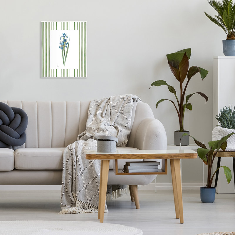 Spring Irises with Stripes Wall Plaque, design by Nan