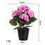 2 pièces de géranium artificiel en pot avec bassin, géranium, décoration de fausse fleur pour l'extérieur, décoration de table de bureau de ferme de mariage-753492114