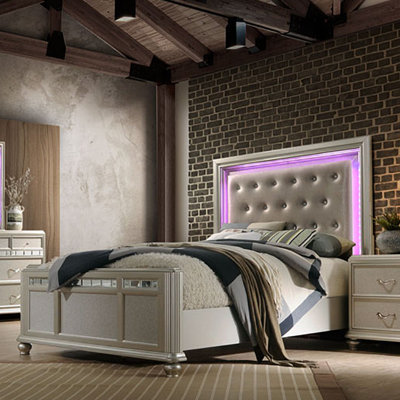 Upholstered Panel Bed