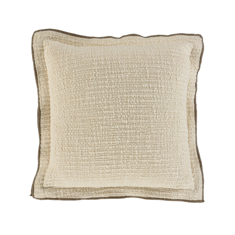 Coussin décoratif en coton / polyester, Polyester, Naturel