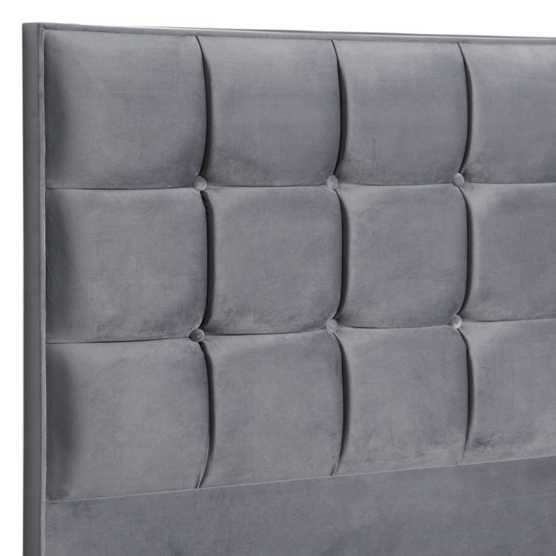 Upholstered Headboard, Velvet, Steel, Single (3')