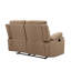 Microfibre avec coins renforcés et support lombaire - Structure en bois franc beige inclinable