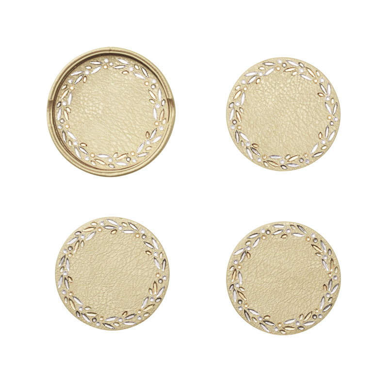 Bejeweled Coaster Set in a Caddy