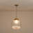 1-Light Ribbed Glass Globe Pendant
