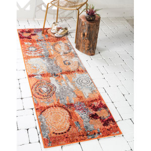 Langley Street Eddins Performance Orange Rug & Reviews | Wayfair