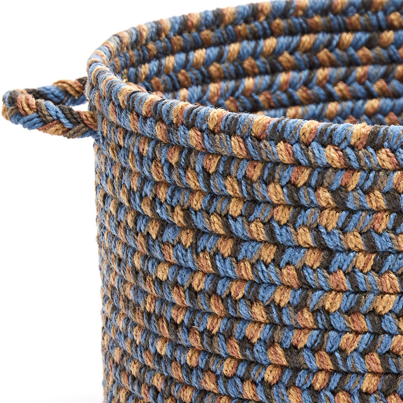 Panier en tissu Bar Harbor, H 8 po x l 10 po x P 10 po, 23 pintes, Bleu denim