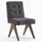 Turfed Linen Upholstered Dining Chair Armless Parsons Side Chair With Solid Wood Legs-2011791575