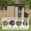 Abri de jardin en métal 4,27 pi x 2,42 pi 5 x 3 pi avec porte à charnière-124385843