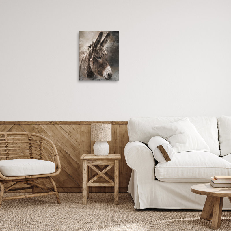 All Ears Donkey Canvas, design by Robin-Lee Viera, 20" H x 16" W