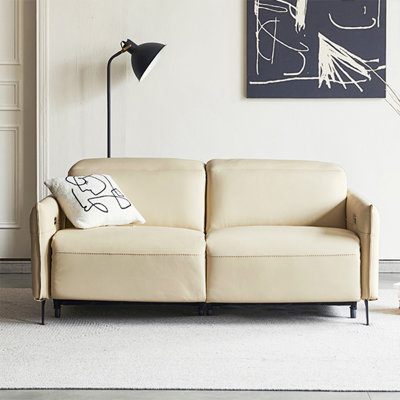 Causeuse-coussin modulaire 100% polyester crème