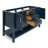 Pawley 60"'' Double Bathroom Vanity Base in Midnight Blue Only-76034499
