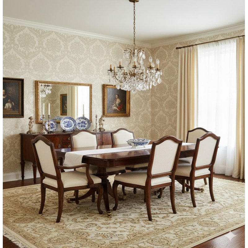 Ornamenta Collection Traditional Damask Wallpaper Roll, Grey