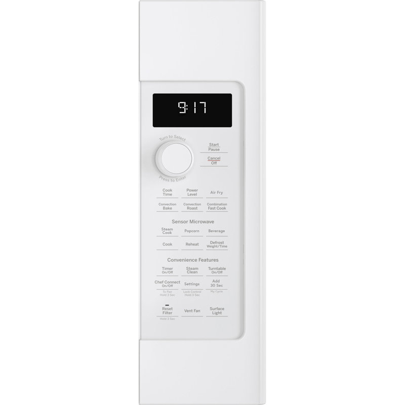 GE Profile 1.7 Cu. Ft. Convection Over-The-Range Microwave Oven, White