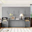 Grand lit escamotable mural avec placard, tiroirs et tablettes, grand lit (OLD SKU: LP000909AAE-2)