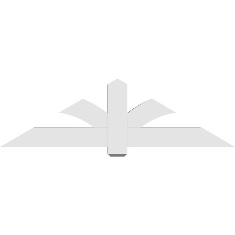 Support pour pignon en PVC Redmond, H 21 po x l 72 po (pas 7/12), P 4 po x F 6 po