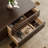 Light luxury retro solid wood coffee table