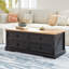 Table basse en bois rustique avec tiroirs-1697554121