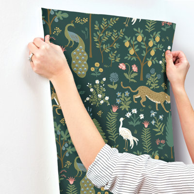 Rouleau de papier peint floral non tissé Menagerie