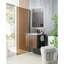Ensemble de meuble-lavabo mural 24 po avec porte-serviettes noir, noyer et flottant