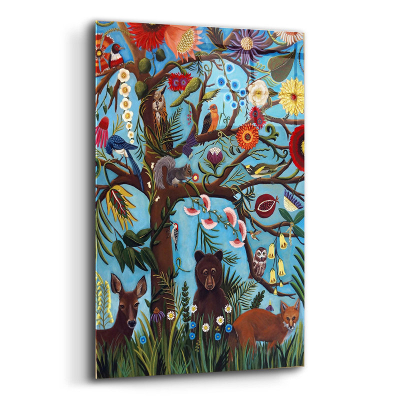 Red Barrel Studio® 'Tree Of Life' By Catherine A Nolin, Acrylic Glass Wall Art, 12"X16", H 24 po x l 16 po x P 0,2 po