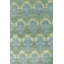 Rug & Kilim’S Custom Block Print Rug Design With Blue And Green Floral Pattern-1094908963