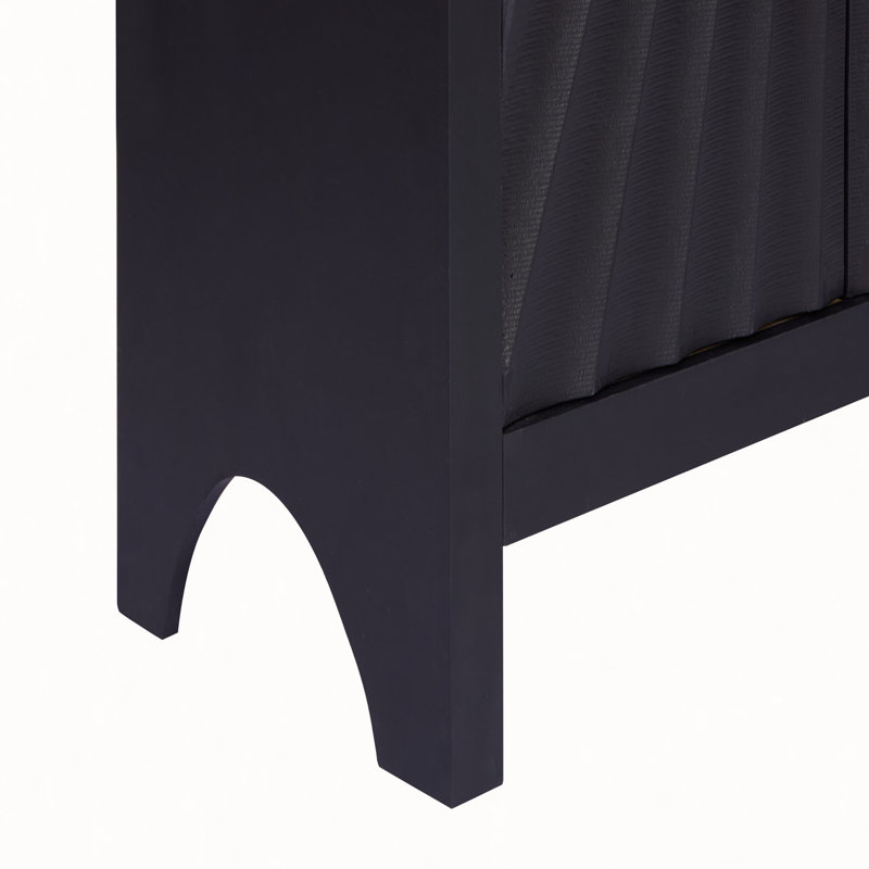 Bibliothèque de rangement de style Mid-Century moderne à 5 niveaux avec porte, 61 po