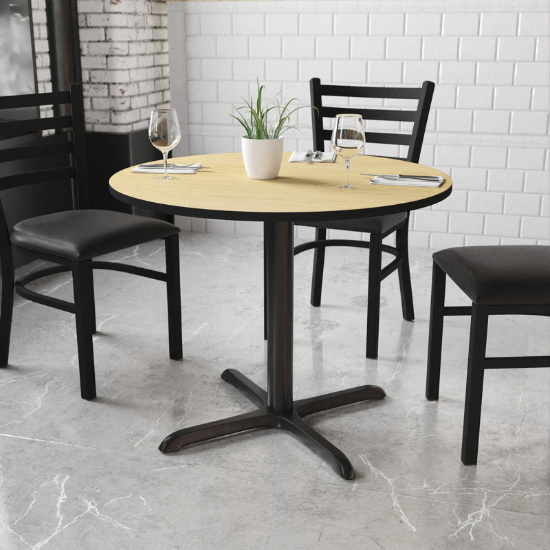 Plateau de table rond en stratifié Carrus, H 31,13 po x l 36 po x P 36 po, Naturel