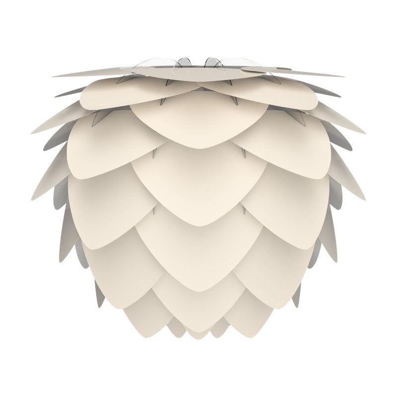 Aluvia 1 - Light Novelty Pendant, H 11,80 po x l 15,70 po, Blanc perle