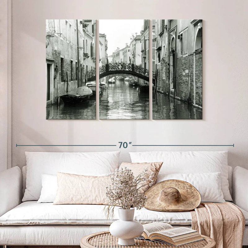 Voies d'eau Nicci de Venise I, H 32 po x l 50 po