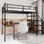 Lit mezzanine avec bureau en L, grand espace de rangement, structure robuste et conception silencieuse pour les familles en pleine croissance et les salles polyvalentes-721333261