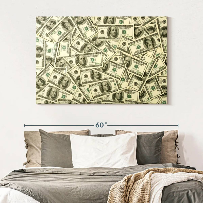 Kerner Hundred Dollar Bills, 34" H x 51" W