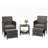 5 Pieces Outdoor Wicker Patio Conversation Set With Cushions And Ottoman-855094287