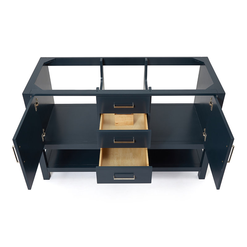 Base de meuble-lavabo simple 54 po Abdullah, Bleu