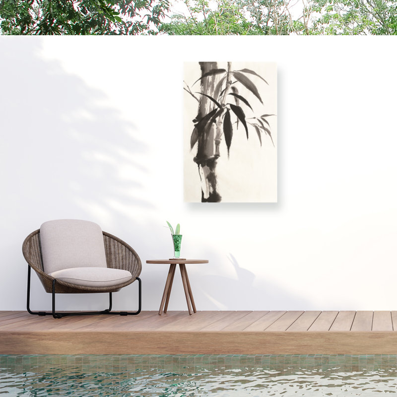 Toile d'extérieur «Sumi Bamboo» par Chris Paschke, H 32 po x l 22 po x P 1,5 po