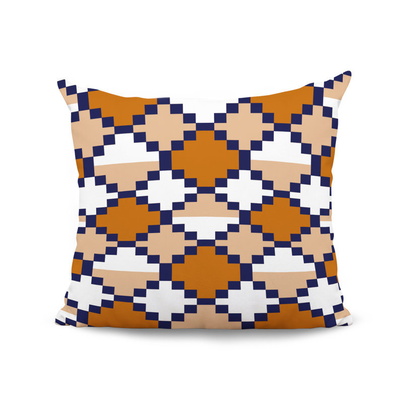 Housse et insert de coussin décoratif en polyester, L 15 po x H 15 po, Orange