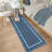 2x6 Braided Print Runner Rug for Hallway WashableModern Bordered Bedroom Carpet for Bathroom Entryway Laundry Blue-1492880228-1492880230