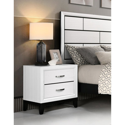 Table de chevet moderne moderne en blanc