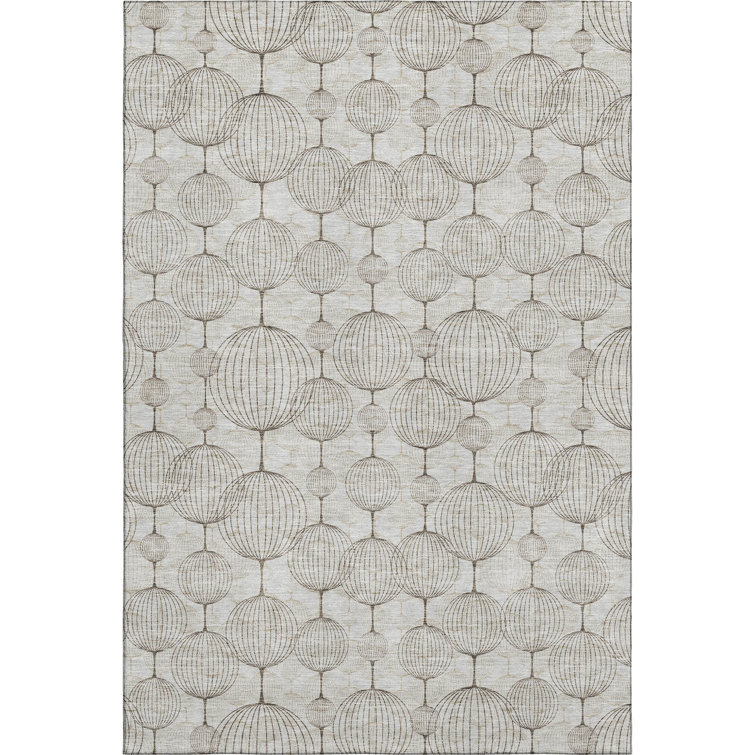 Premium Machine Washable Prisco Beige Rug