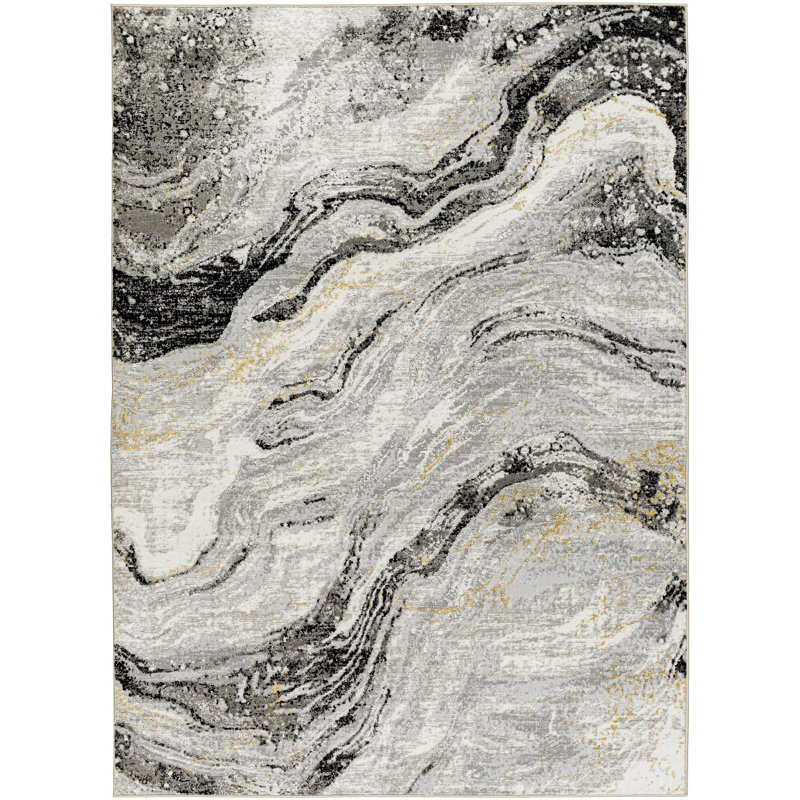 Borislav Abstract Indoor Rug, Rectangle 9'2" x 12'
