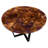 Bali & Pari Apio Round Wood Epoxy Resin Coffee Table - Handcrafted Live Edge Teak Wood Accent Table With Black Metal Base, Modern Rustic Centerpiece