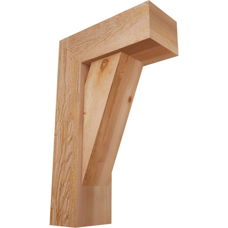 Support de bloc traditionnel avec entretoise décalée, 32 x 20, Cèdre rouge occidental de l 8 po (scié brut)