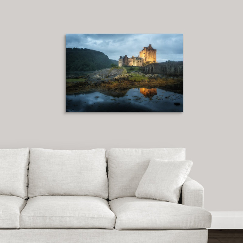 Château d'Eilean Donan en Écosse par Philippe Manguin - reproduction de photo sur toile, H 24 po x l 36 po x P 1,5 po