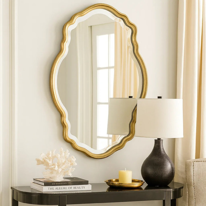 Miroir biseauté Oaklynn, Or