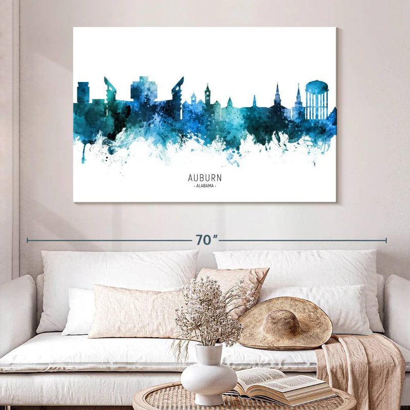 Nicci Auburn Alabama Skyline I, 34" H x 51" W