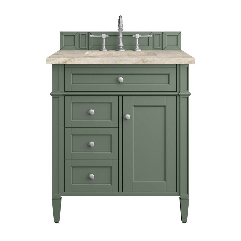 Brittany 30'' W Single Vanity, Smokey Celadon, Tajnar Eclos, 8" Widespread