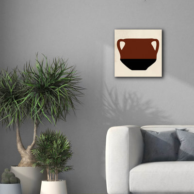  «Clay Pot 2» par Alonzo Saunders, art mural sur toile, 18 po x 18 po