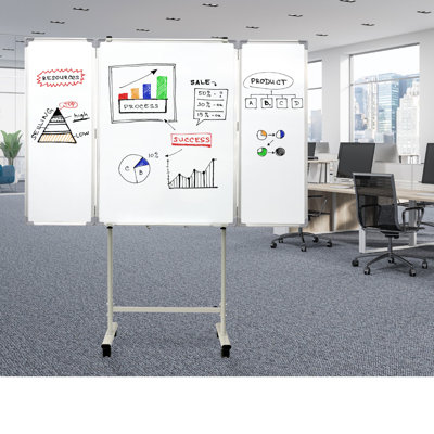 Excello Global Products Yes Steel Freestanding Metal Whiteboard