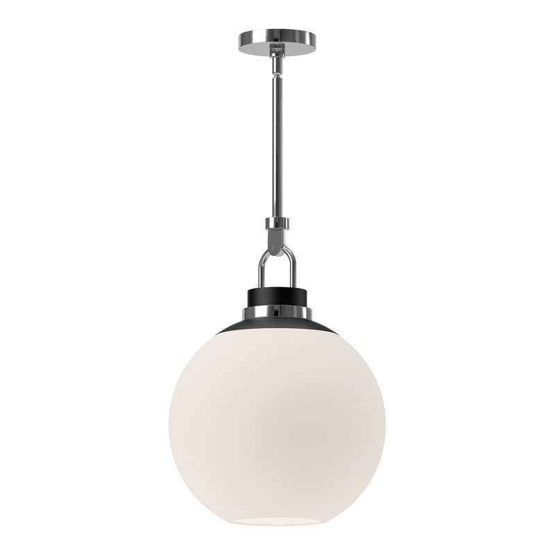 Copperfield 1 - Light Single Pendant, Opal, Chrome