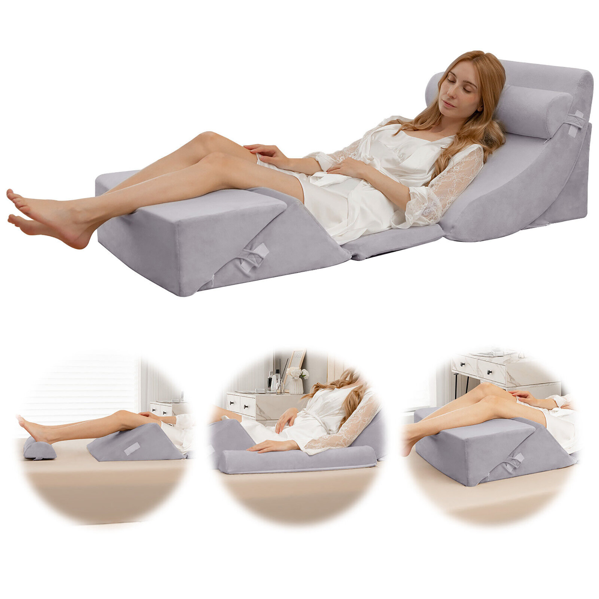 Alwyn Home 4 PC Bed Wedge Pillows Set & Reviews